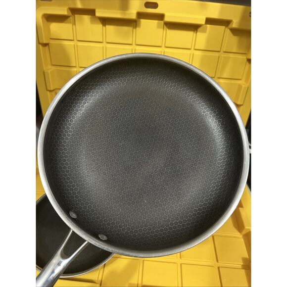 HEXCLAD 4 Piece Nonstick Stainless Steel Frying Pan Set 8,10" And 12" MSRP $500 - Picture 2 of 8